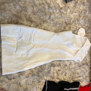 MISS CIRCLE white mini dress